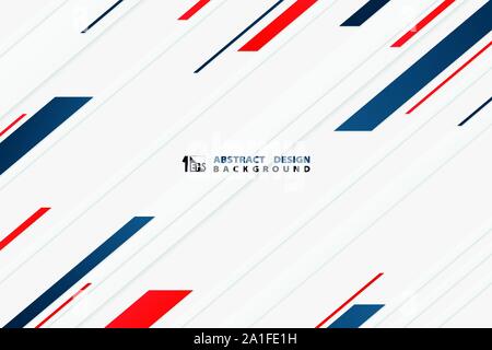 Abstract contrast of tech blue with red colors decoration for business template design. You can use for poster, artwork, template design. illustration Stock Vector