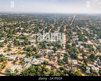 Aerial view of Matola, suburbs of Maputo, capital city of Mozambique, Africa Stock Photo