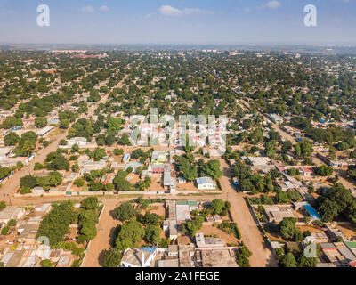 Aerial view of Matola, suburbs of Maputo, capital city of Mozambique, Africa Stock Photo