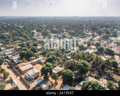 Aerial view of Matola, suburbs of Maputo, capital city of Mozambique, Africa Stock Photo