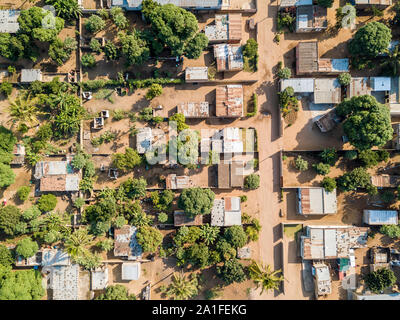 Aerial view of Matola, suburbs of Maputo, capital city of Mozambique, Africa Stock Photo