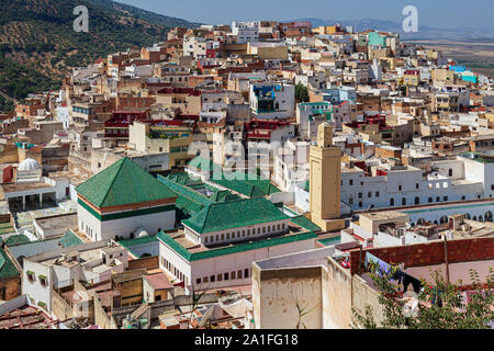 Moulay Idriss Zerhoun Town in Morocco  Sacred heart of Morocco Stock Photo