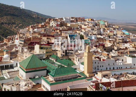 Moulay Idriss Zerhoun Town in Morocco  Sacred heart of Morocco Stock Photo