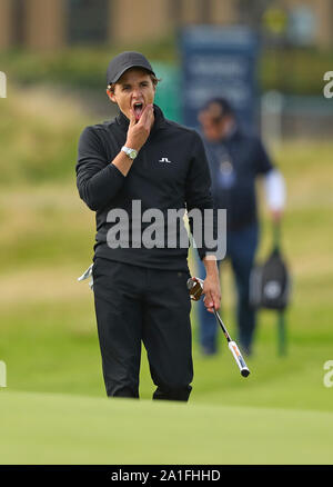 ST ANDREWS, SCOTLAND. 26 SEPTEMBER 2019: Brad Simpson during round one of the Alfred Dunhill Links Championship, European Tour Golf Tournament at St Andrews, Scotland Stock Photo