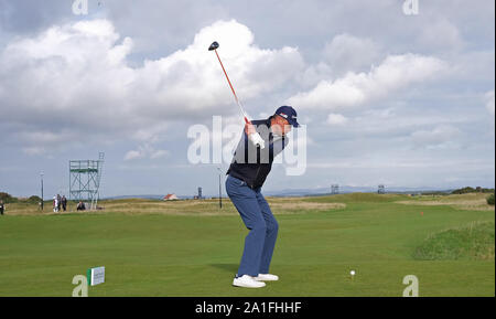 ST ANDREWS, SCOTLAND. 26 SEPTEMBER 2019: Peter Jones during round one of the Alfred Dunhill Links Championship, European Tour Golf Tournament at St Andrews, Scotland Stock Photo