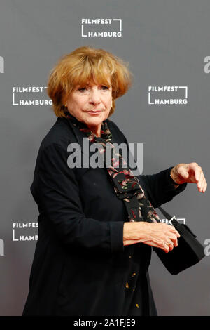 Hamburg, Germany. 26th Sep, 2019. Actress Hannelore Hoger crosses the red carpet at the opening of the Hamburg Film Festival. Credit: Georg Wendt/dpa/Alamy Live News Stock Photo