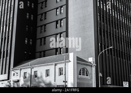 Cape Town's rapid post-apartheid development has seen modern buildings rise up at the expense of the city's historical architecture Stock Photo