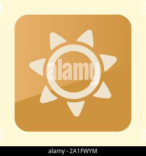 Sun flat icon. Graph symbol for your web site design, logo, app, UI. Vector illustration, EPS10. Stock Vector