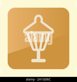 Garden lantern flat icon. Garden sign. Graph symbol for your web site design, logo, app, UI. Vector illustration, EPS10. Stock Vector