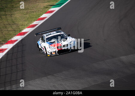 Vallelunga, Italy september 14 2019. Front view of racing BMW M8 racing car in action during race at turn Stock Photo