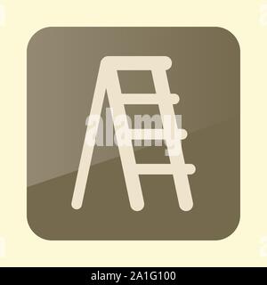 Ladder, stepladder, stair, staircase, stairway icon. Garden sign. Graph symbol for your web site design, logo, app, UI. Vector illustration, EPS10. Stock Vector