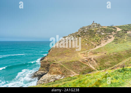 Stunning coastal scenery at Chapel Porth on the St Agnes Heritage coast in Cornwall, England, UK. Stock Photo