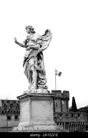 Angel statue, Ponte Sant'Angelo, Rome, Italy Stock Photo