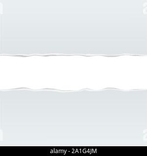 torn blank piece or page of paper vector illustration Stock Vector