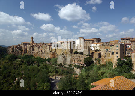 The quaint old town is known as the little Jerusalem. General view of the city Pitigliano is a town in the province of Grosseto, Tuscany Italy. Stock Photo