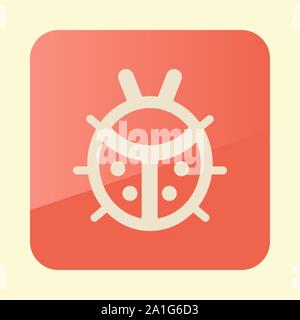 Ladybug flat icon. Garden sign. Graph symbol for your web site design, logo, app, UI. Vector illustration, EPS10. Stock Vector