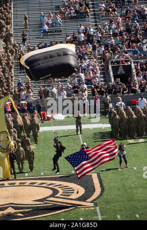 Parachute into Miche Football Stadium at the United States