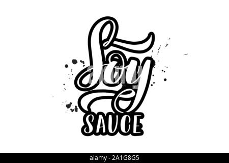 Vector calligraphy illustration isolated on white background Stock Vector