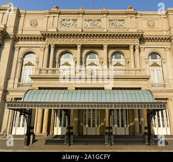 Colon Theatre facade on 9 de julio Avenue at Buenos Aires, Argentina Stock Photo