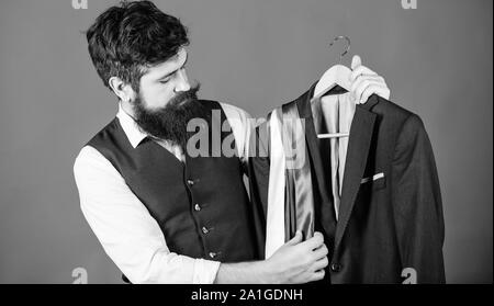 Man Bearded Hipster Wear Formal Suit Stock Photo 1410801641