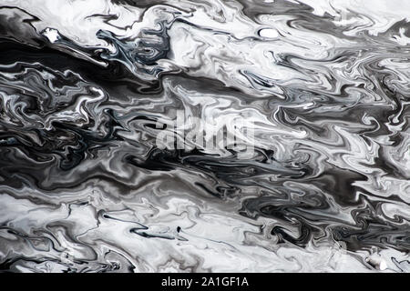 Black and white marble texture abstract background, simple minimal natural luxury design, ink paint, marble background pattern Stock Photo