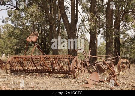 Historical antique field cultivator Stock Photo