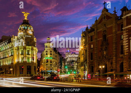 Madrid is the capital and most populous city of Spain. The city has almost 3.3 million inhabitants and a metropolitan area population of approximately Stock Photo