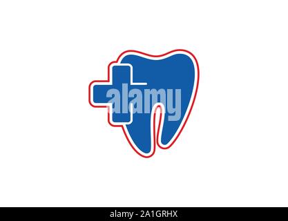 Dental Clinic logo template, Dental Care logo designs vector, Health Dent Logo design vector template linear style. Stock Vector