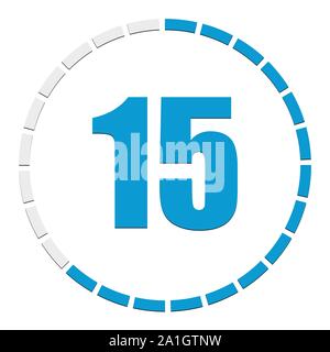 Circular chart, graph. Progress, completion, step indicator. Diagram from 1-24 sections. Segmented circle as duration, sequence, steps infographics el Stock Vector