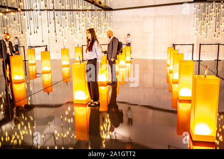 Berlin, Germany, Sep 2019 Samsung Galaxy Note10 smartphone, Samsung exhibition showroom stand at Global Innovations Show IFA 2019 Stock Photo