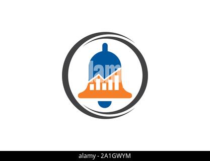 Financial Advisors Logo Design Template Vector Icon, Growth Symbol Logo Template. Graph Chart and  Vector Design. Finance Illustration, Stock Vector