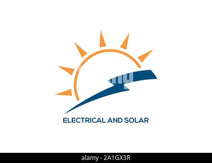 electric Vector lightning icon logo and symbols, energy and the current symbol, Electricity Logo, circle electric logo, icon, symbol, design template, Stock Vector