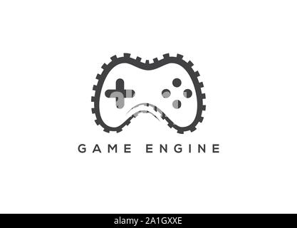 Game Engine logo, Game logo design, Game controller icon. Vector illustration on white background. games store logo icon design template. game shop Stock Vector