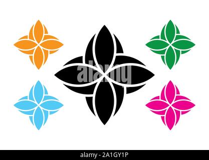 Abstract elegant tree leaf flower logo icon vector design. Universal creative premium symbol. Graceful jewel boutique vector sign.Florist Logo Design Stock Vector