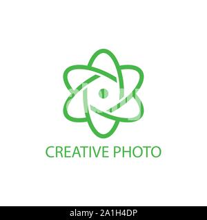 Photo shoot logo template design. Creative photo. Vector illustration. - Vector Stock Vector