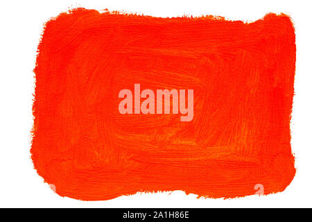 Abstract red orange painted background, real oil painting by hand isolated on white background Stock Photo