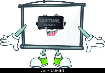 Virtual reality empty project screen for presentation object. Stock Vector