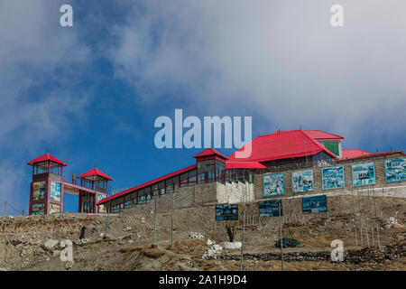 View of the border of India and China at Nathu La pass in the state of Sikkim in India Stock Photo