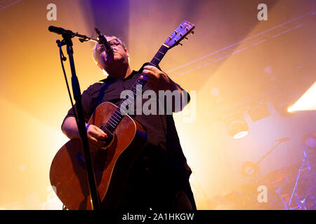 Newcastle/UK - 21st Sept 2019: PIXIES band Frank Blank (Black Francis) live on stage in Newcastle O2 Academy Stock Photo