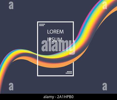 Creative design 3d flow shape. Liquid wave backgrounds Stock Vector