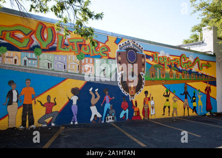 Murals in the Anacostia neighborhood of SE, Washington, D.C Stock Photo