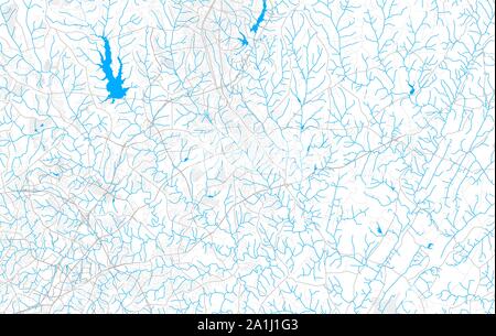 Rich detailed vector area map of Concord, North Carolina, USA. Map template for home decor. Stock Vector