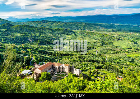 The Despot's Palace at Mystras in Greece Stock Photo