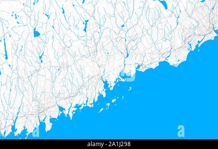 Rich detailed vector area map of Norwalk, Connecticut, USA. Map template for home decor. Stock Vector