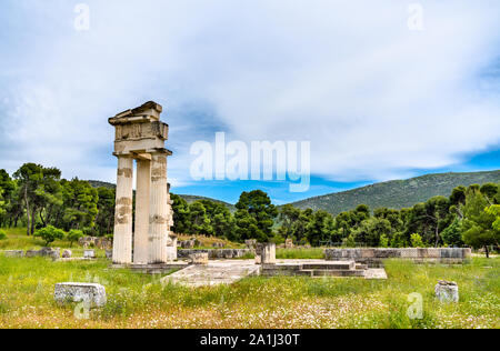 Sanctuary of Asklepios at Epidaurus in Greece Stock Photo