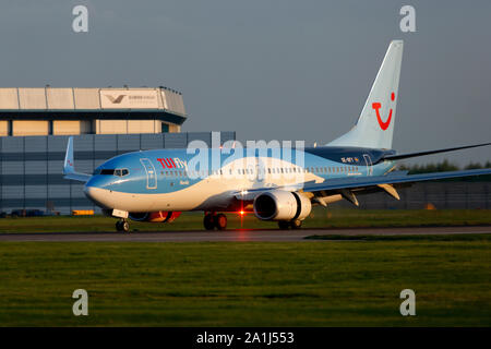 TUI TUIfly, Boeing 737-8K5(WL) Budget holiday airline aircraft Stock Photo