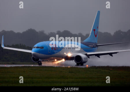 TUI TUIfly, Boeing 737-8K5(WL) Budget holiday airline aircraft Stock Photo