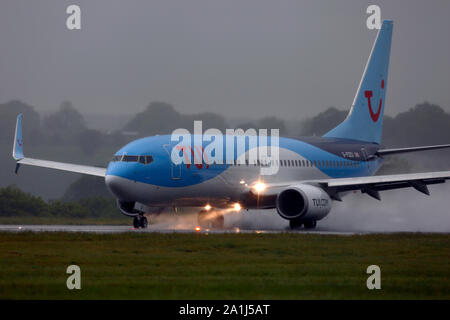 TUI TUIfly, Boeing 737-8K5(WL) Budget holiday airline aircraft Stock Photo