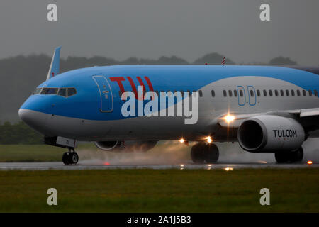 TUI TUIfly, Boeing 737-8K5(WL) Budget holiday airline aircraft Stock Photo