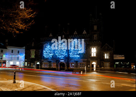 Tavistock Town Hall and Bedford Square, Tavistock, Devon Stock Photo